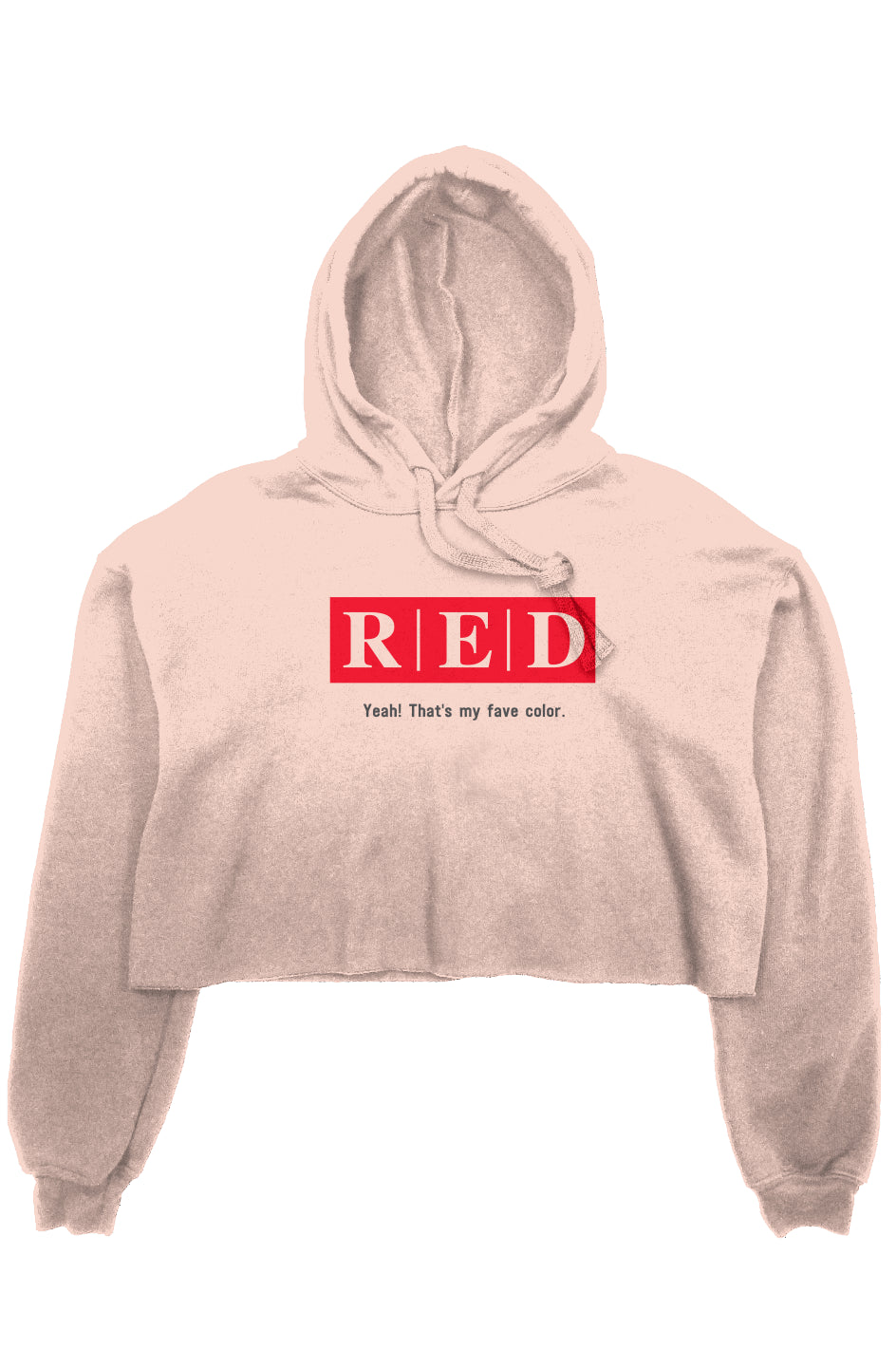 Red Collection Fave crop fleece hoodie