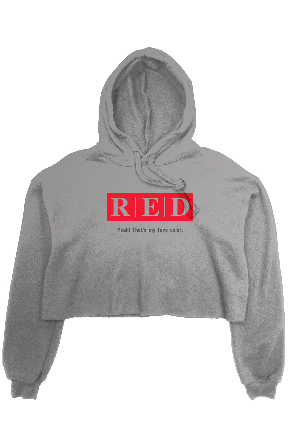 Red Collection Fave crop fleece hoodie