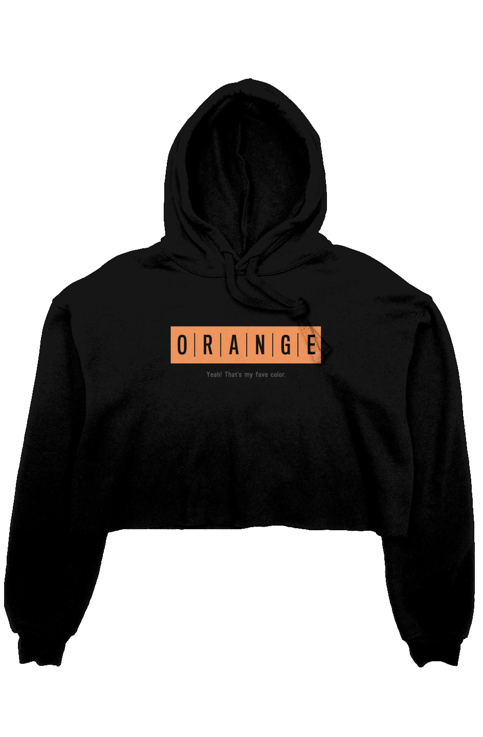 Orange Collection Fave crop fleece hoodie