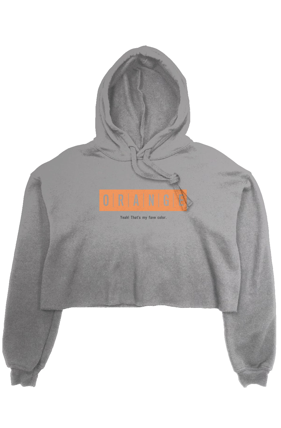 Orange Collection Fave crop fleece hoodie