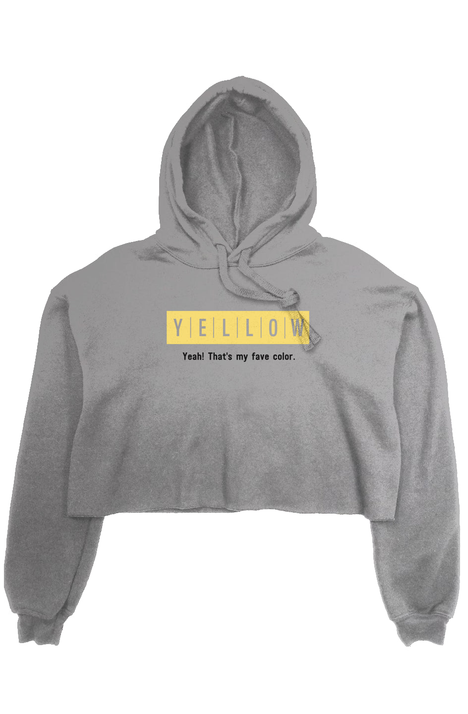 Yellow Collection Fave Crop fleece hoodie