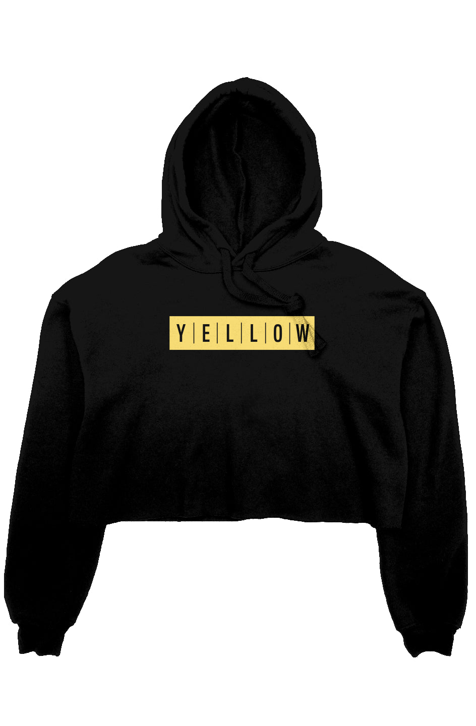 Yellow Collection Fave Crop fleece hoodie