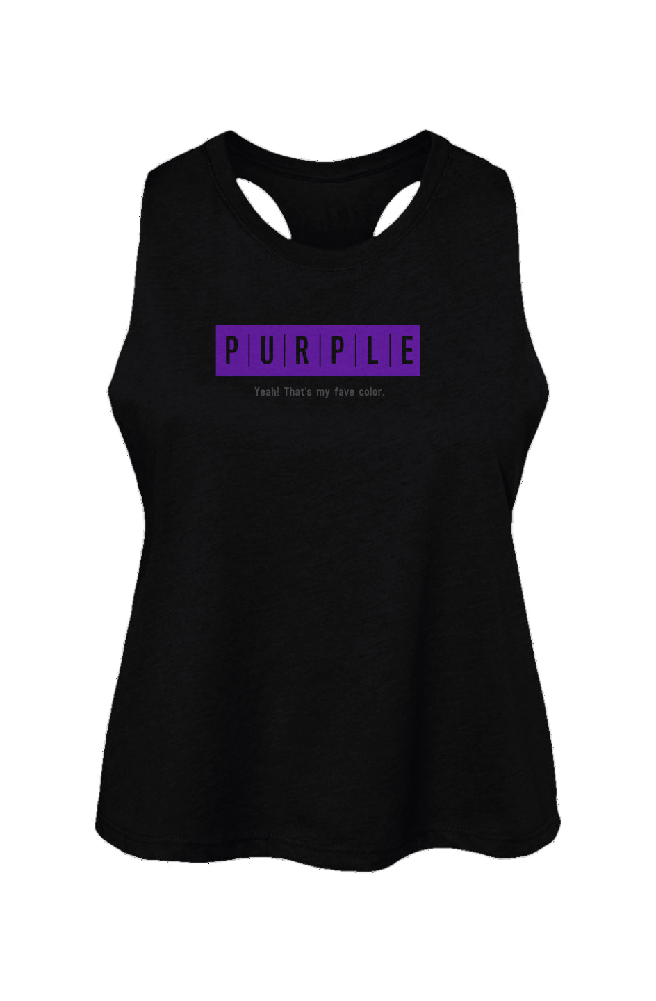 Purple Collection Fave Women's Racerback Cropped T