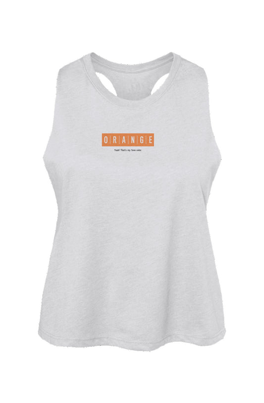 Orange Collection Fave Women's Racerback Cropped T