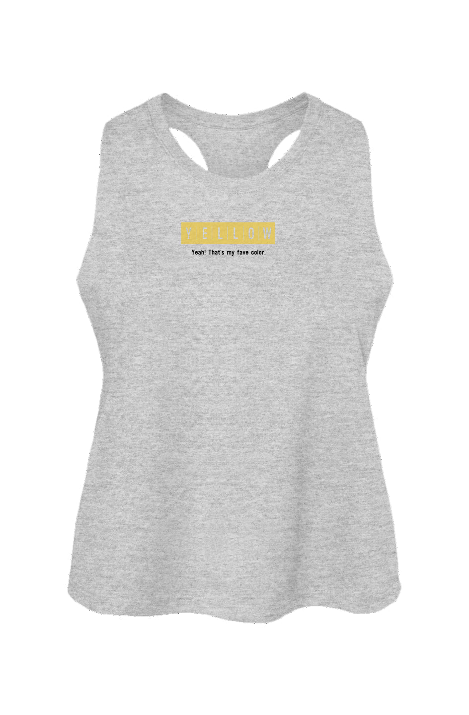 Yellow Collection Fave Women's Racerback Cropped T