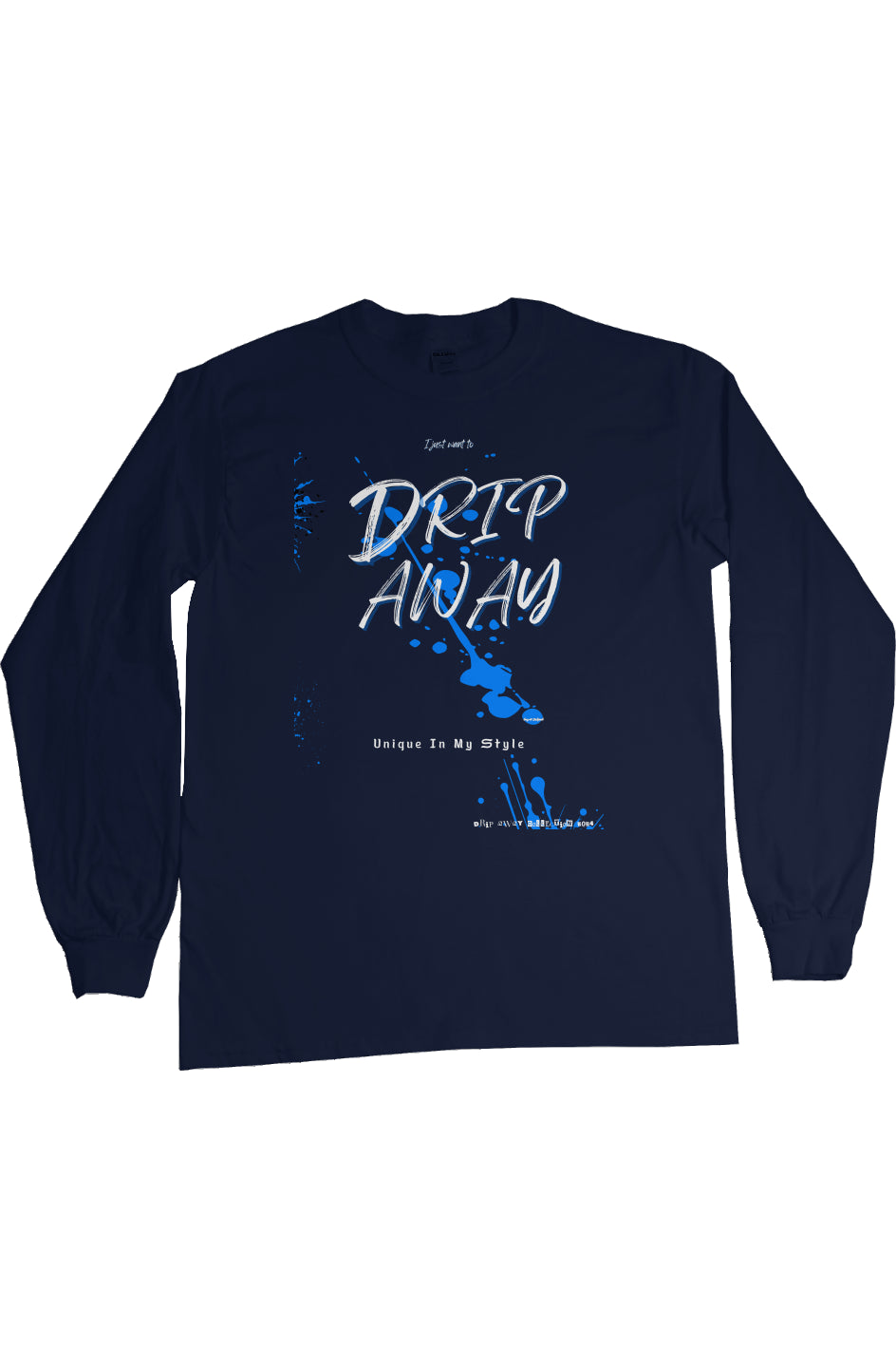 I want to DRIPAWAY by42dpd Accent Blue Long Sleeve Tee (navy)