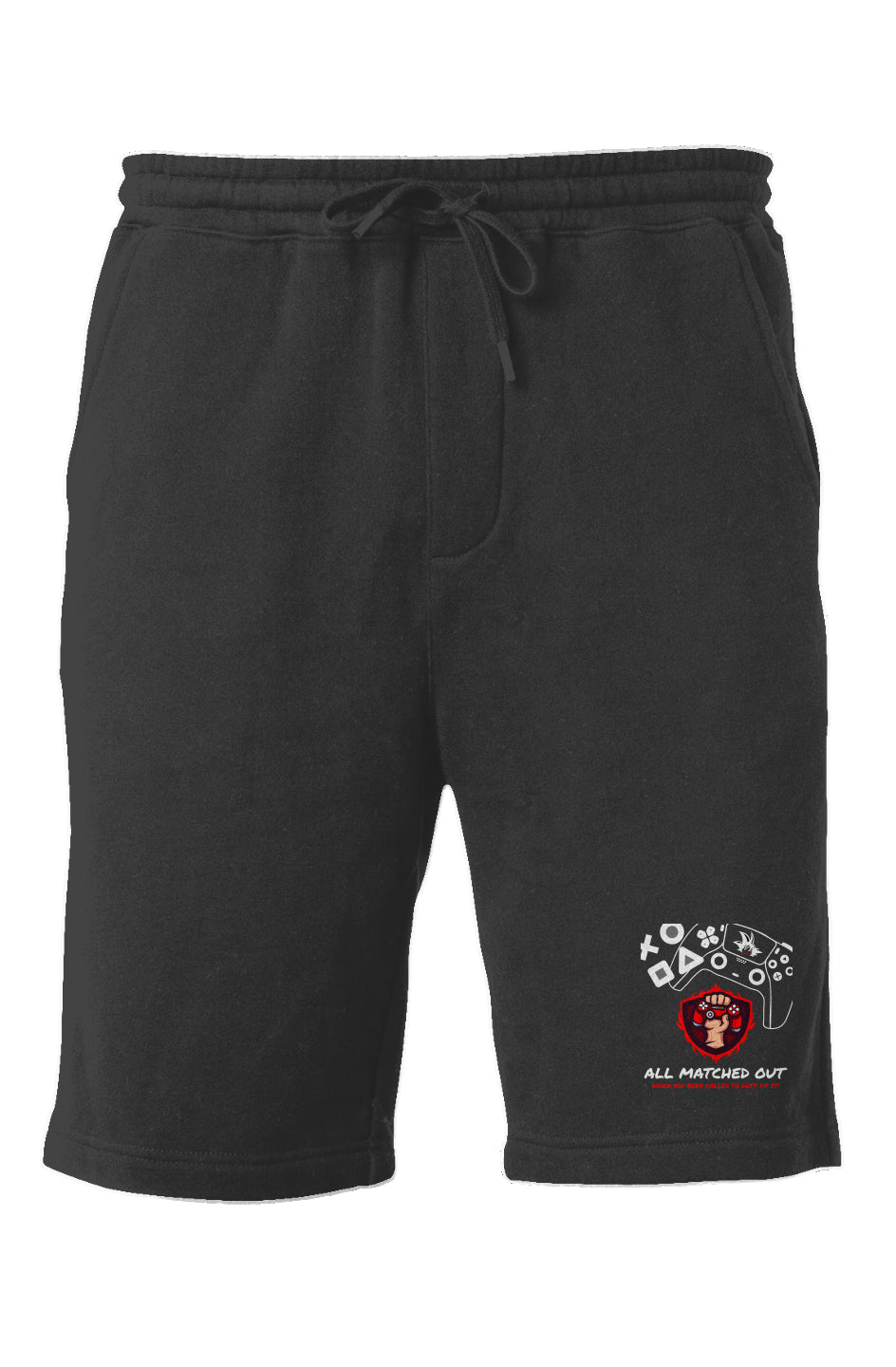 Gamerby42 Accent Red Controller Midweight Fleece Shorts