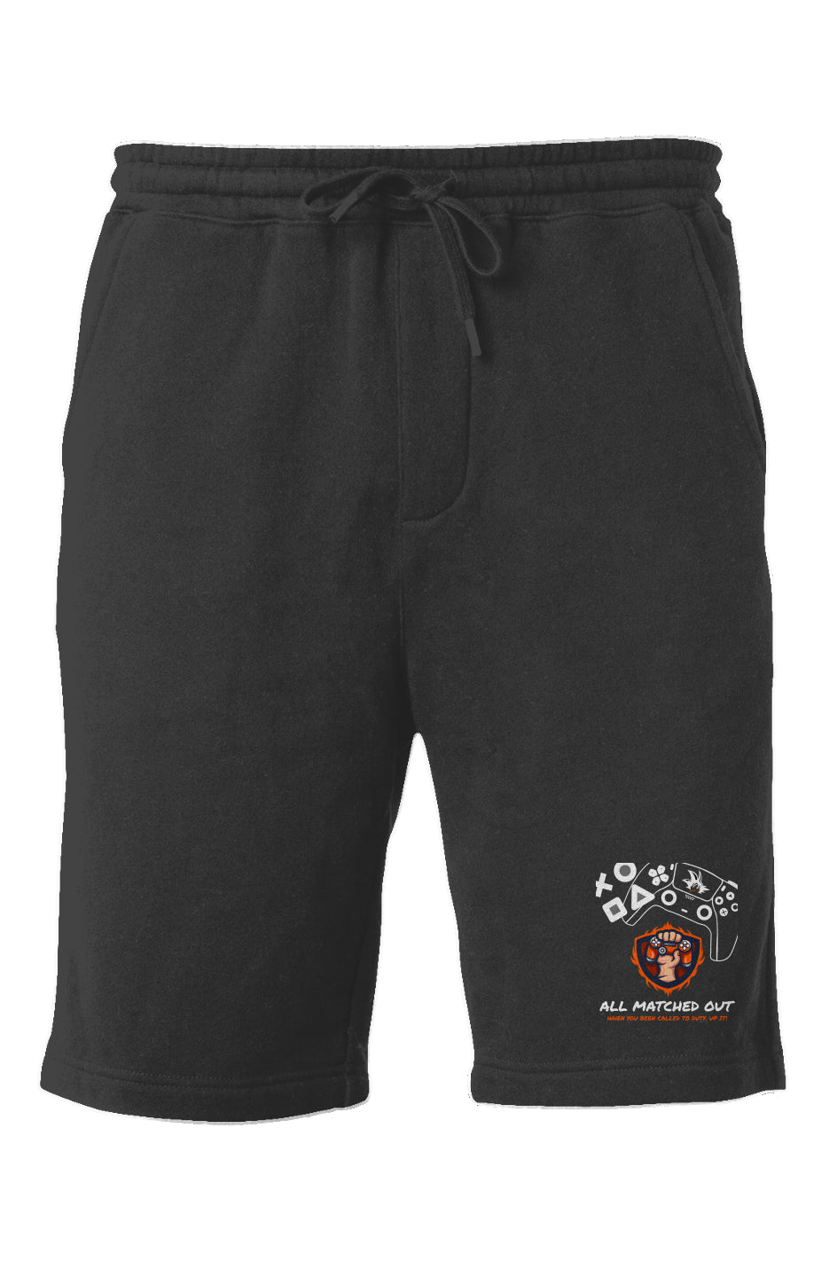 Gamerby42 Accent Orange Controller Midweight Fleece Shorts