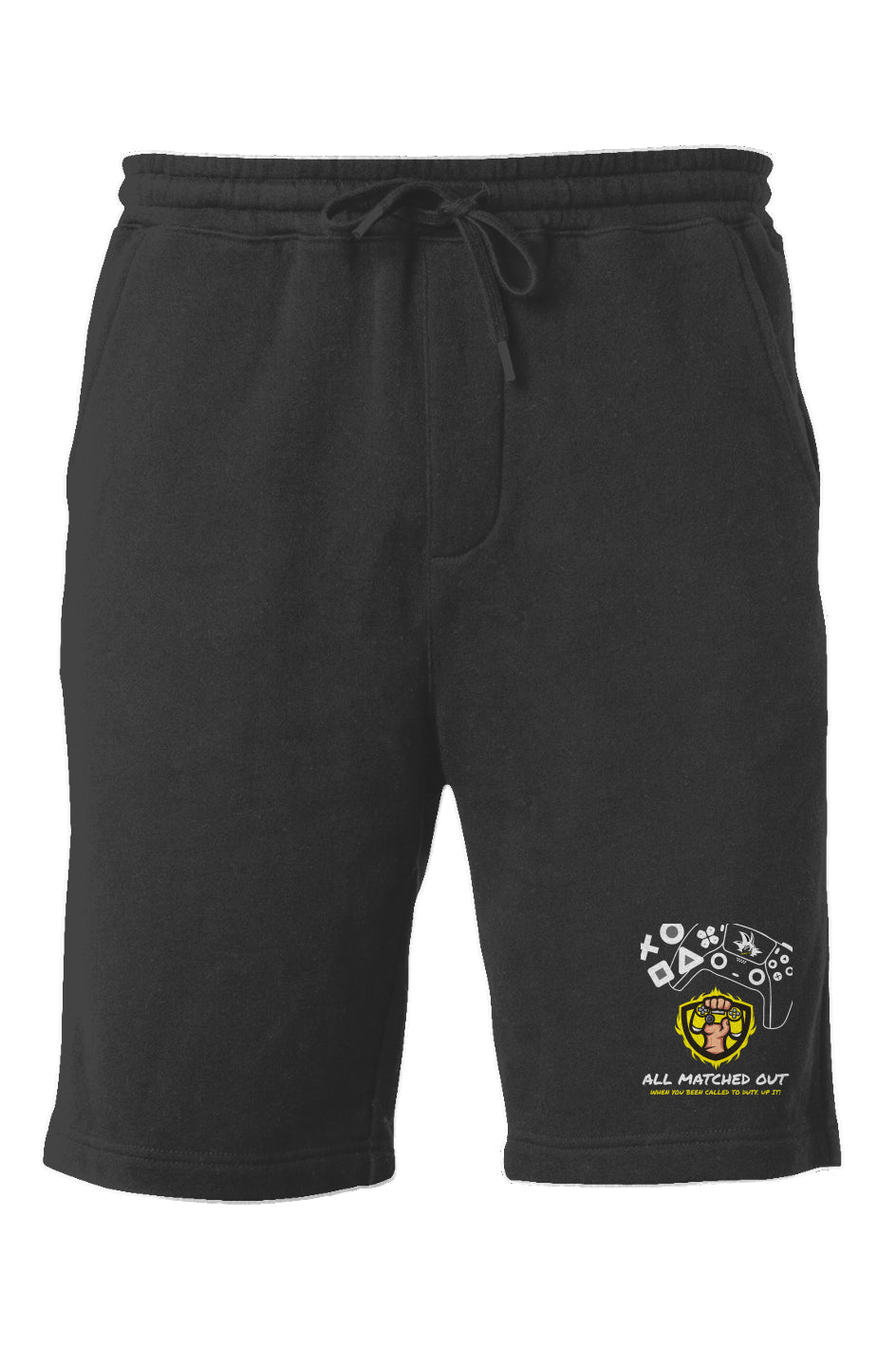 Gamerby42 Accent Yellow Controller Midweight Fleece Shorts