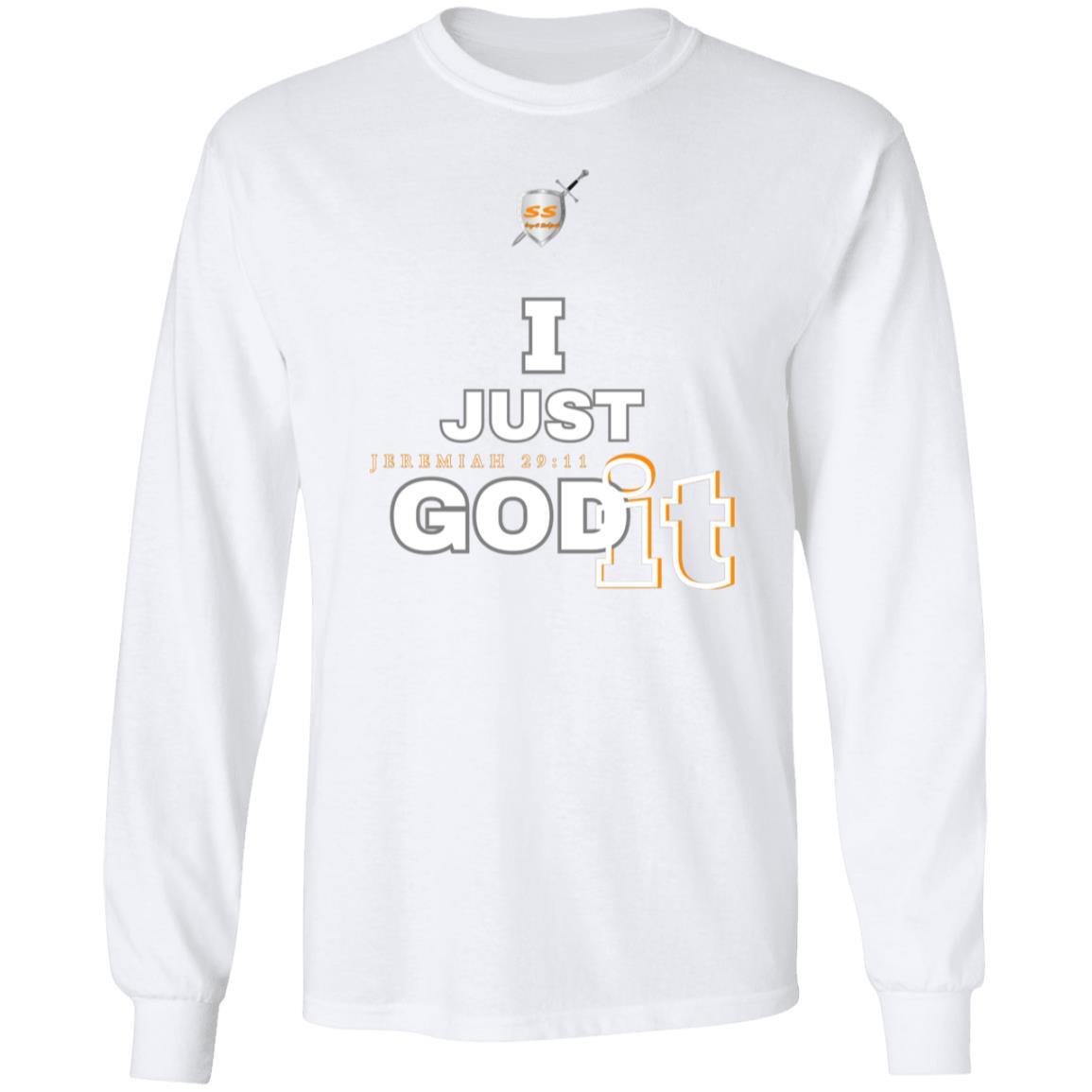 (SS) by42dpd I Just GODit Accent Orange Ultra Cotton Long Sleeve T-Shirt