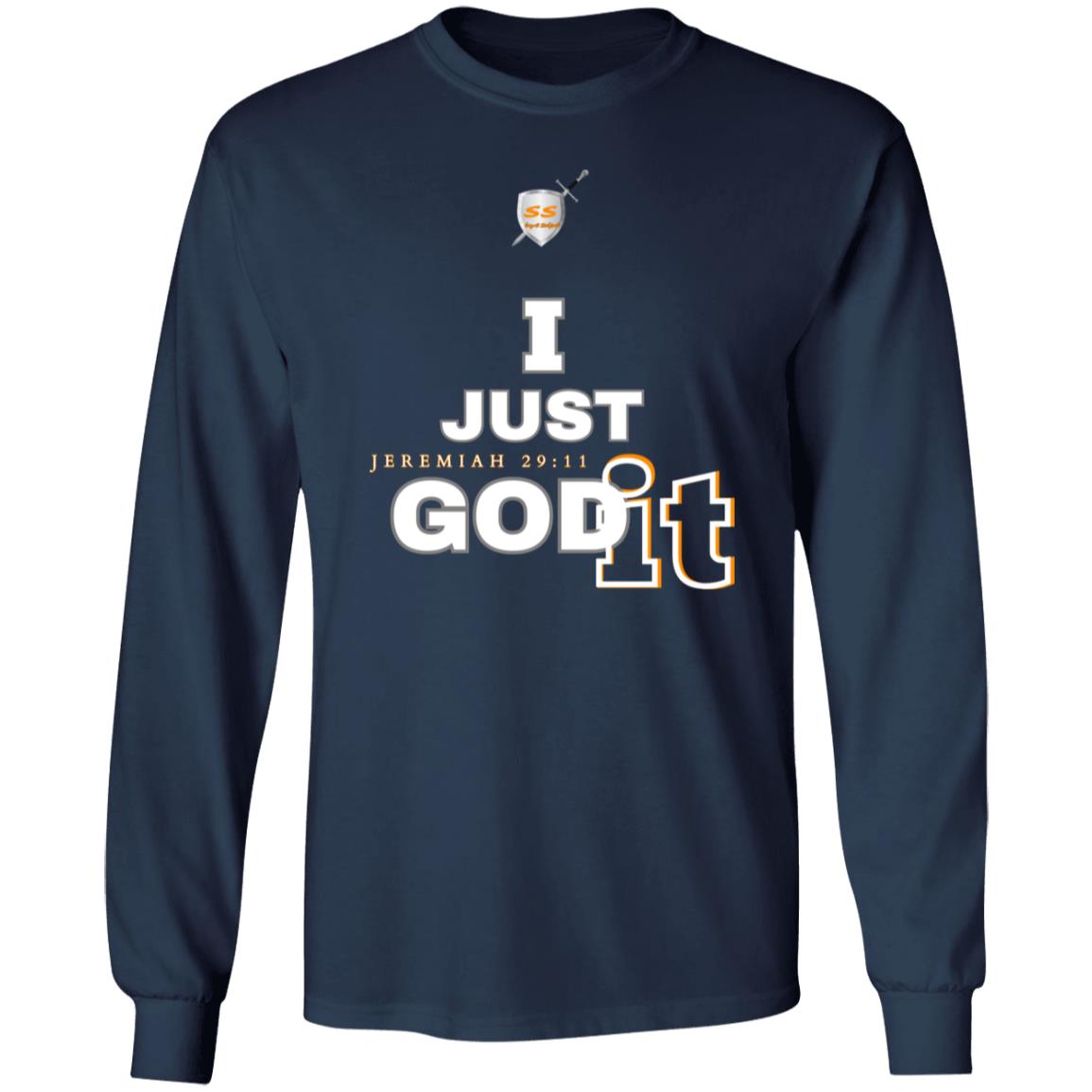 (SS) by42dpd I Just GODit Accent Orange Ultra Cotton Long Sleeve T-Shirt