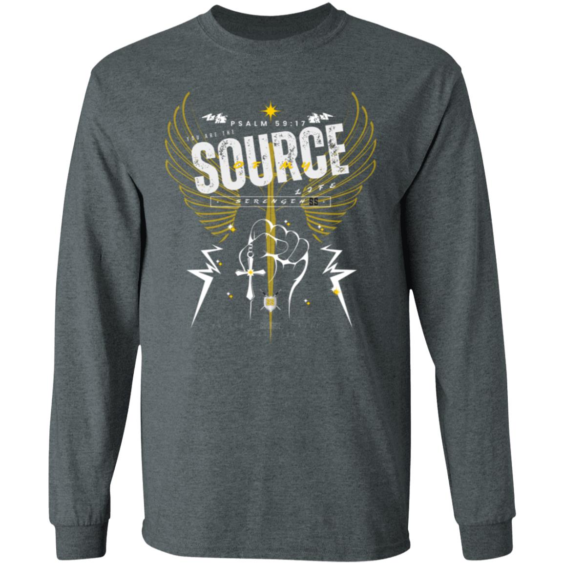SOURCE Life and Strength Accent Yellow by42DPD LS T-Shirt