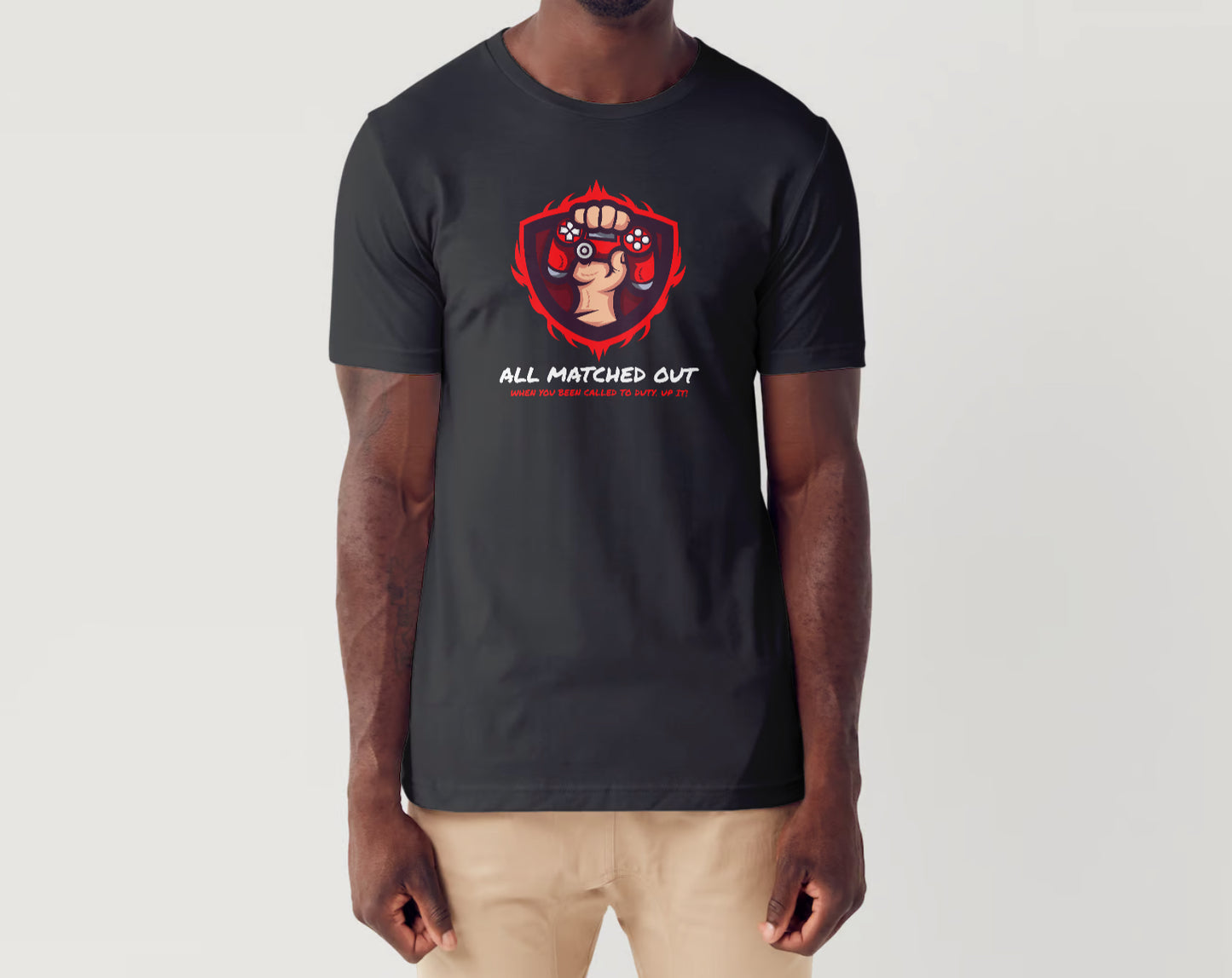 Gamerby42 Accent Red Controller Cotton T Shirt