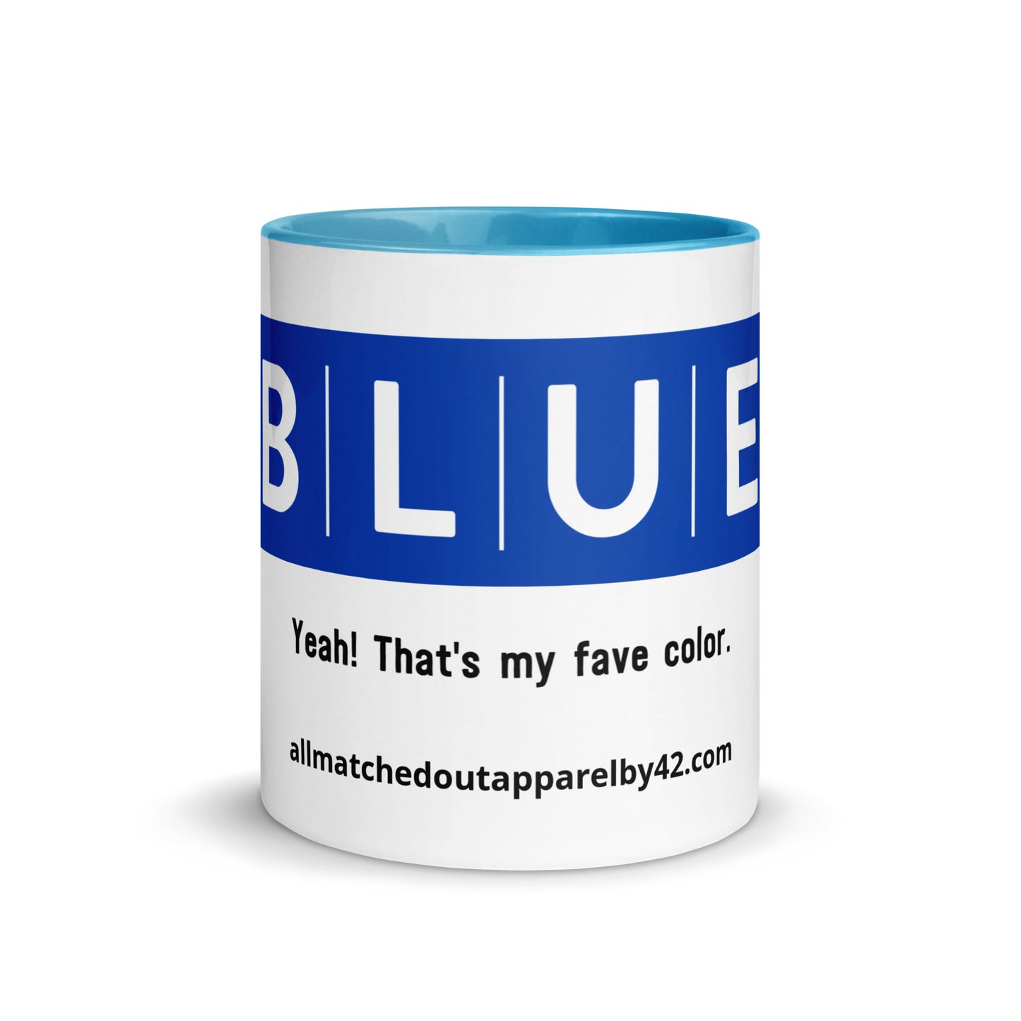 Blue Mug with Color Inside