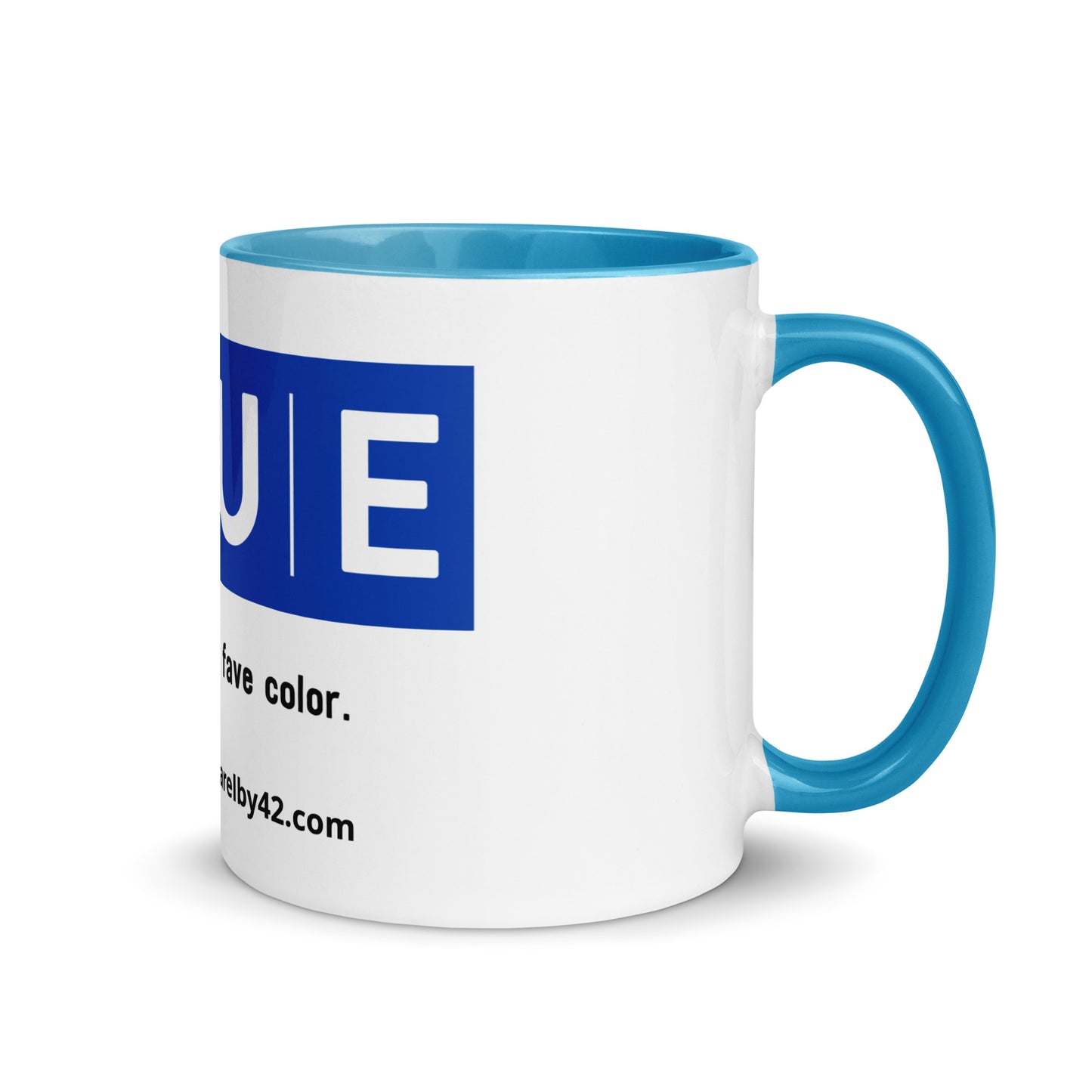 Blue Mug with Color Inside