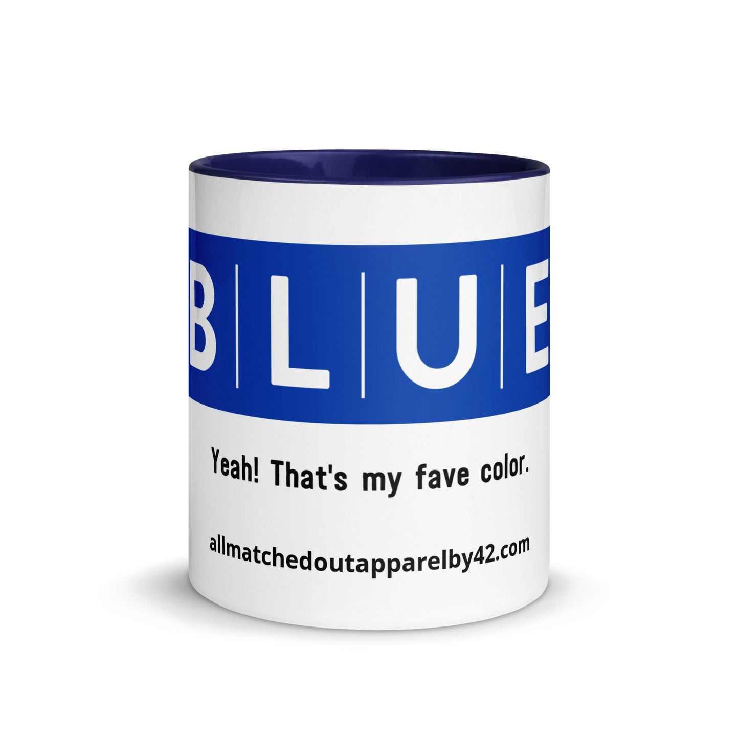 Blue Mug with Color Inside