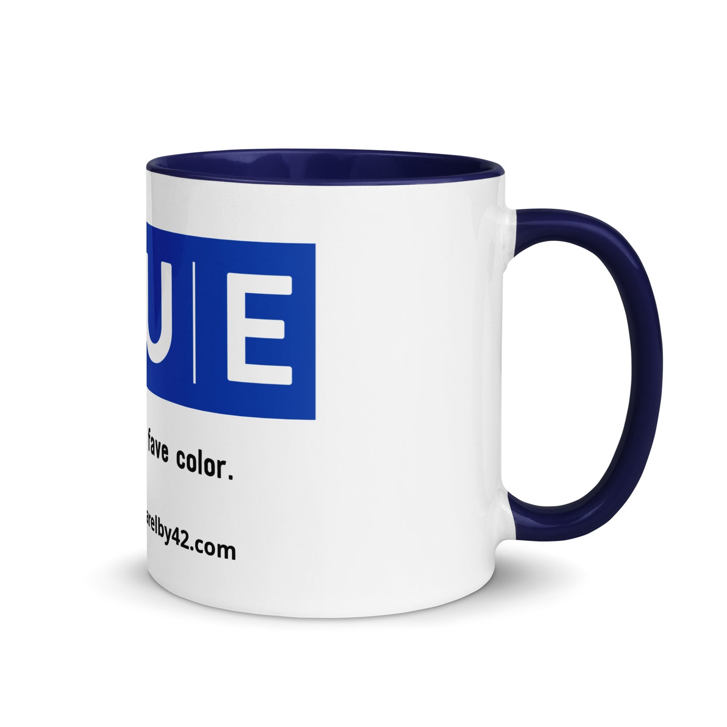 Blue Mug with Color Inside