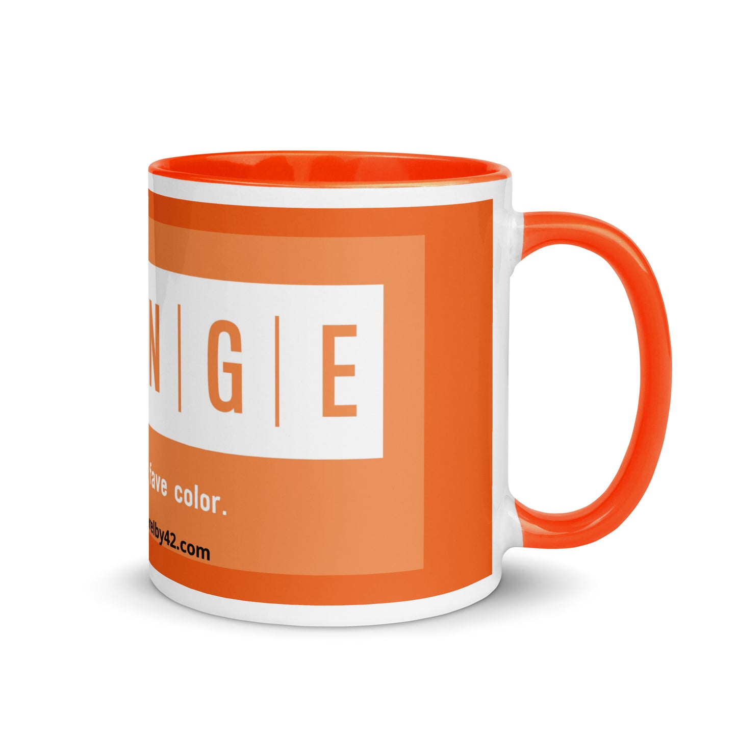 Orange Mug with Color Inside