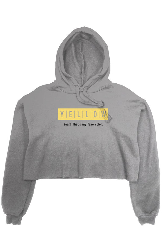 Yellow Collection Fave Crop fleece hoodie 