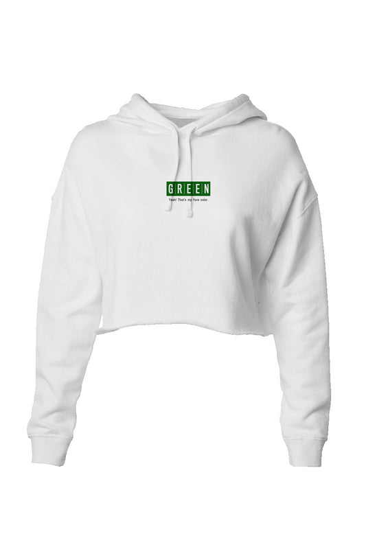  Green Collection Fave womens Crop Hoodie