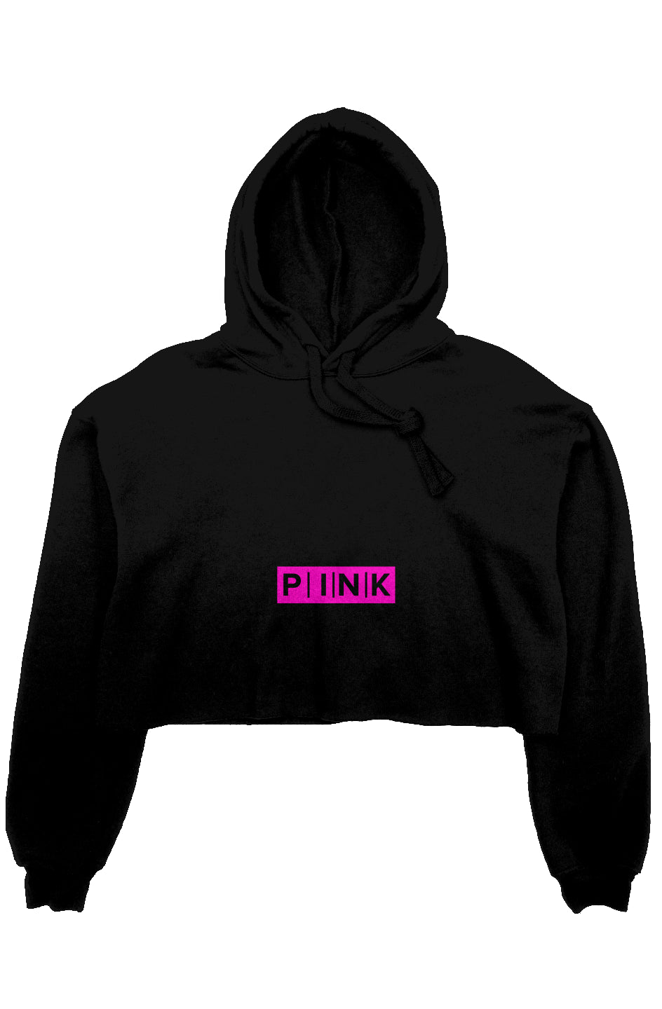 Pink Collection Fave crop fleece hoodie