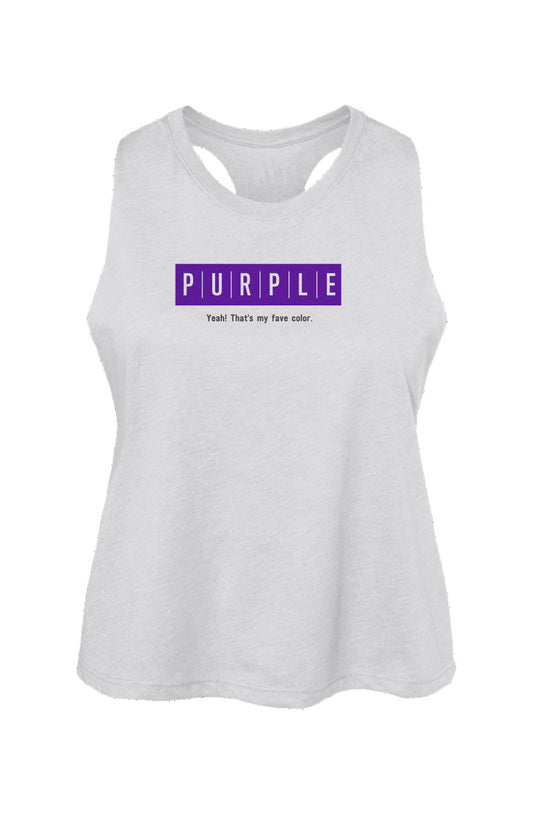 Purple Collection Fave Women's Racerback Cropped T