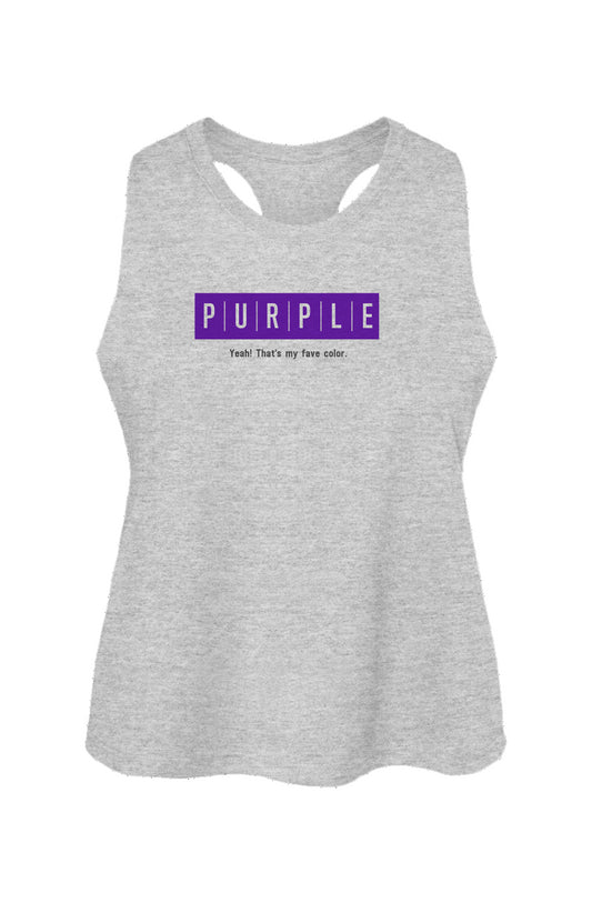 Purple Collection Fave Women's Racerback Cropped T