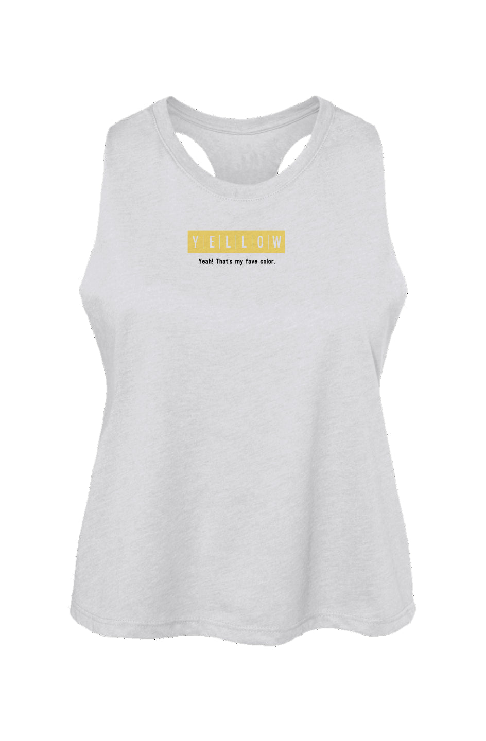 Yellow Collection Fave Women's Racerback Cropped T