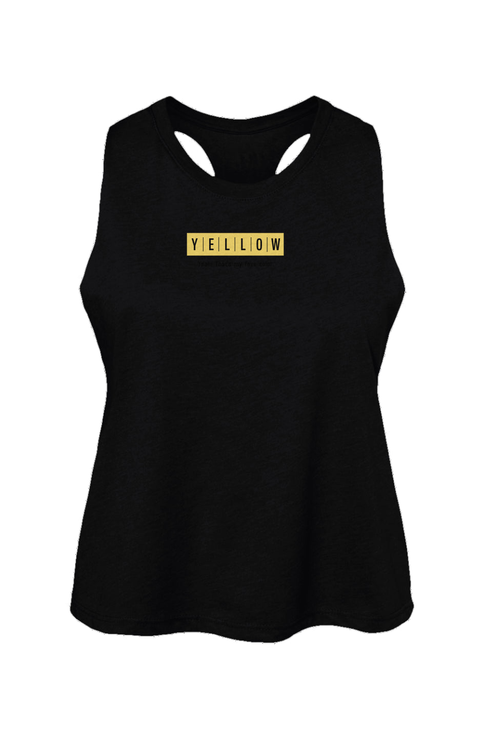 Yellow Collection Fave Women's Racerback Cropped T