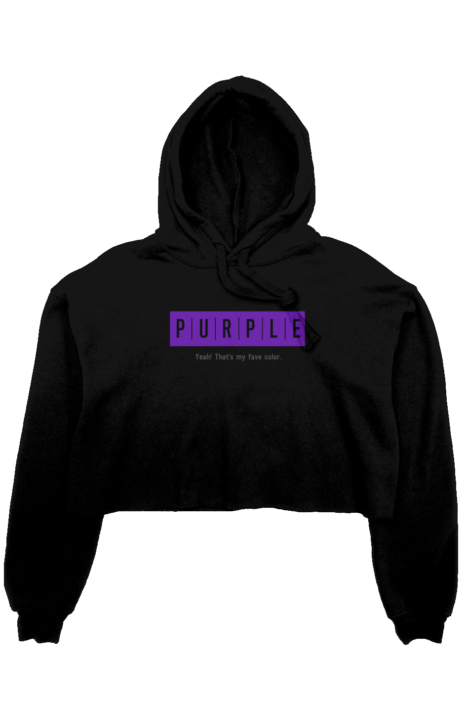 Purple Collection Fave crop fleece hoodie