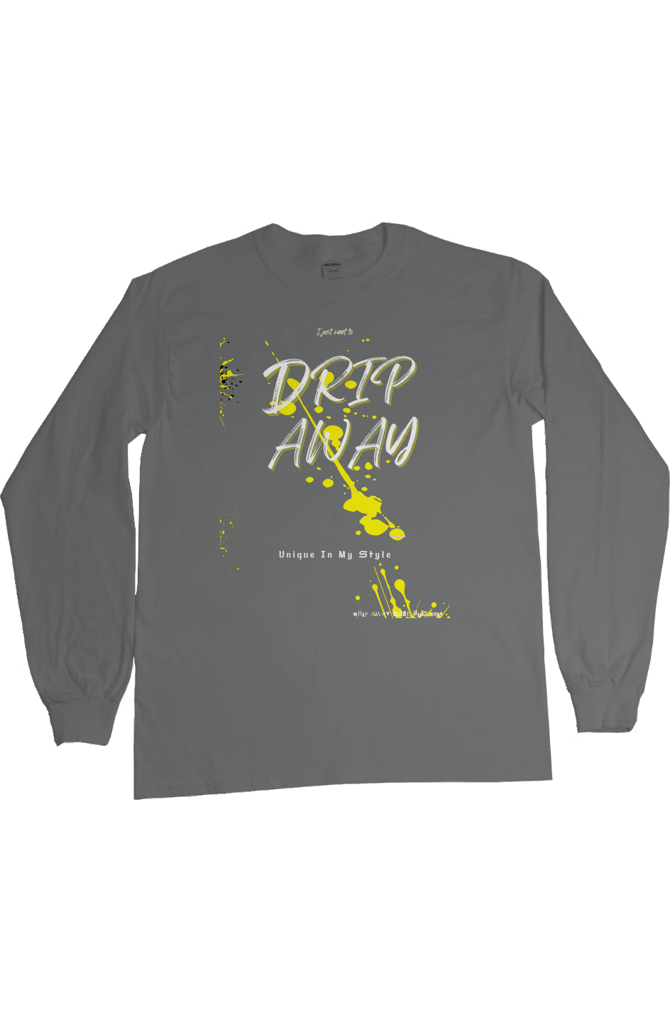 I just want to DRIPAWAY by42dpd Accent Yellow Ultra Long Sleeve (Carbon)