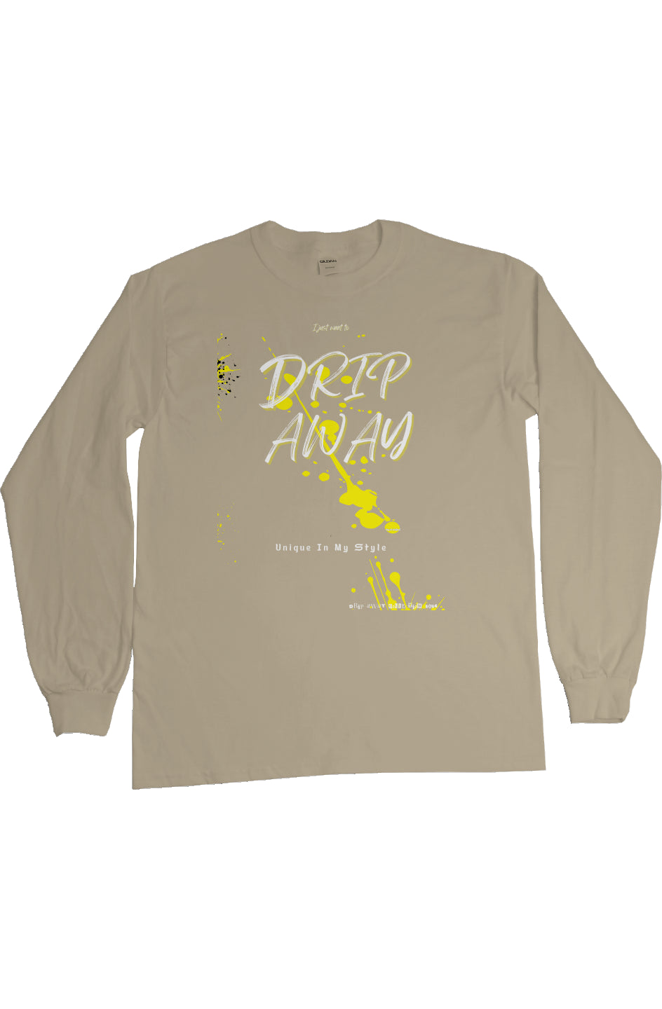 I just want to DRIPAWAY by42dpd Accent Yellow Ultra Long Sleeve (Sand)