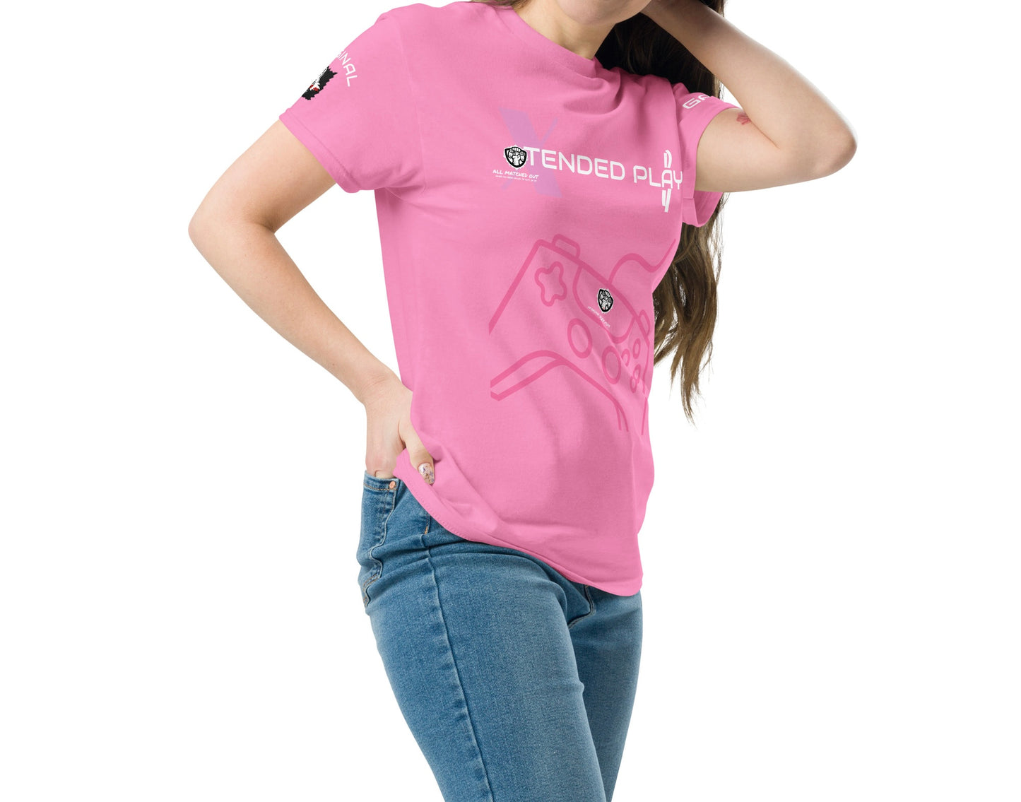 Xtended Play Day Accent Pink Gaming Tee - Black