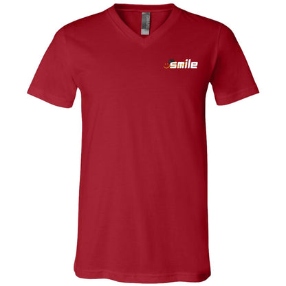 Smile Choose To Be Happy Because Happy Chose You Unisex Jersey SS V-Neck T-Shirt