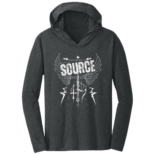 SOURCE Life and Strength Accent White by42DPD Triblend T-Shirt Hoodie