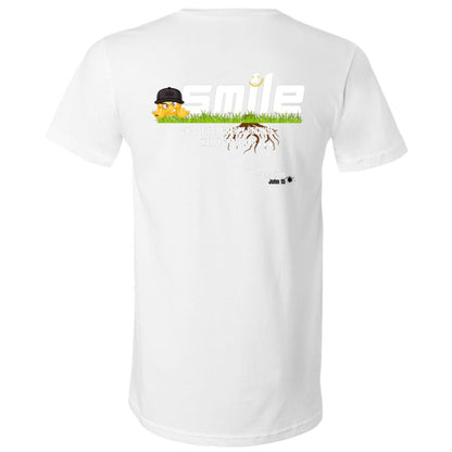 Smile Choose To Be Happy Because Happy Chose You Unisex Jersey SS V-Neck T-Shirt