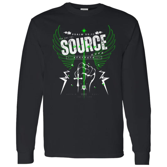 SOURCE Life and Strength Accent Green by42DPD LS T-Shirt