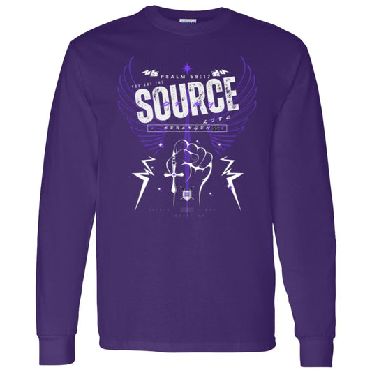 SOURCE Life and Strength Accent Purple by42DPD LS T-Shirt