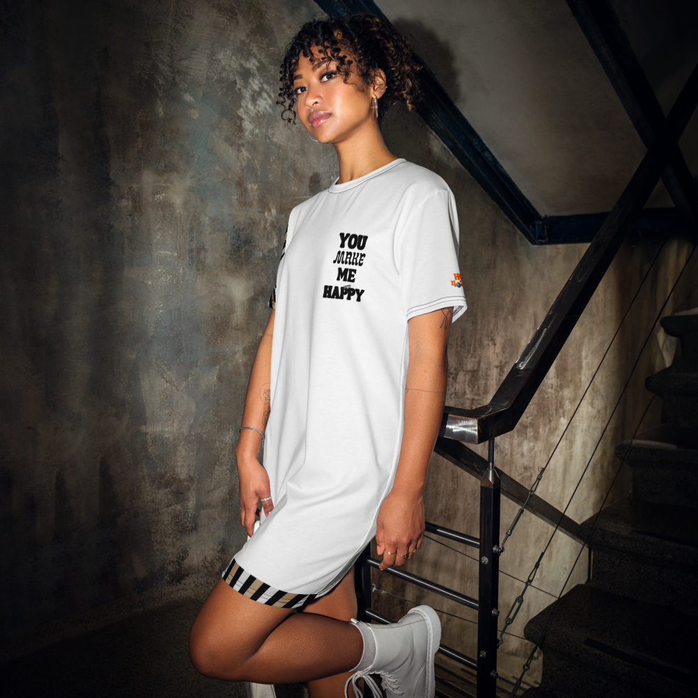 You Make Me Happy Graphic T-shirt dress You Make Me Happy Graphic T-shirt dress