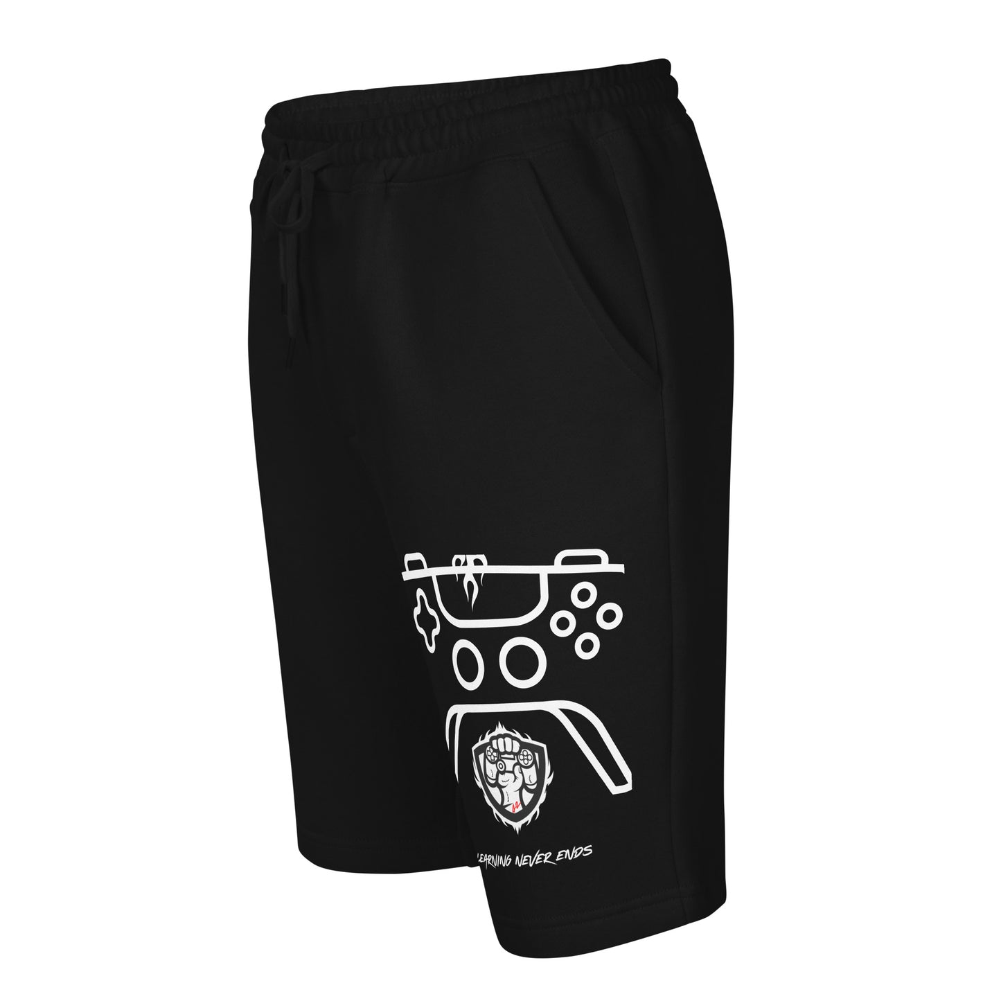 GAME LIFE Accent White/Red Controller Gamer42 Fleece Shorts