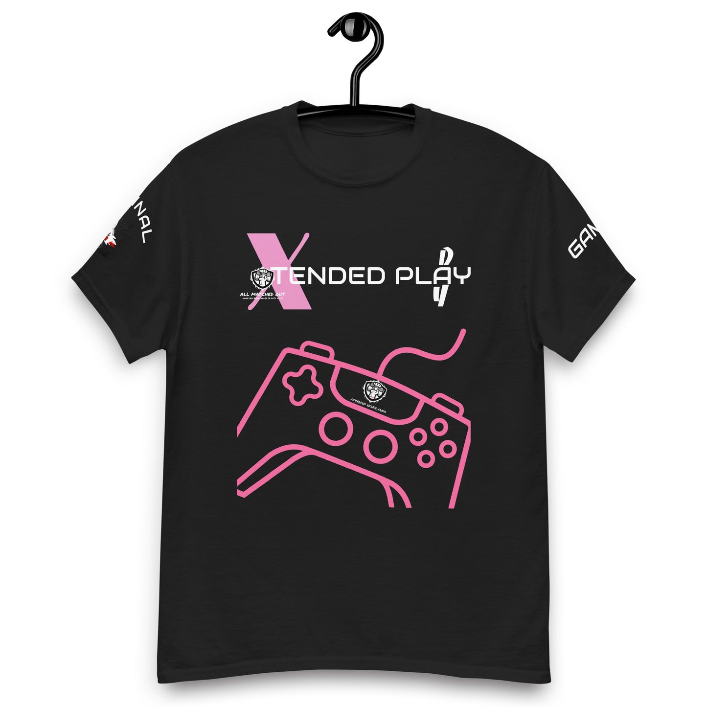 Xtended Play Day Accent Pink Gaming Tee - Black