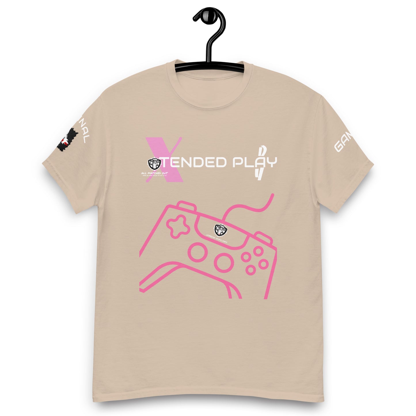 Xtended Play Day Accent Pink Gaming Tee - Black