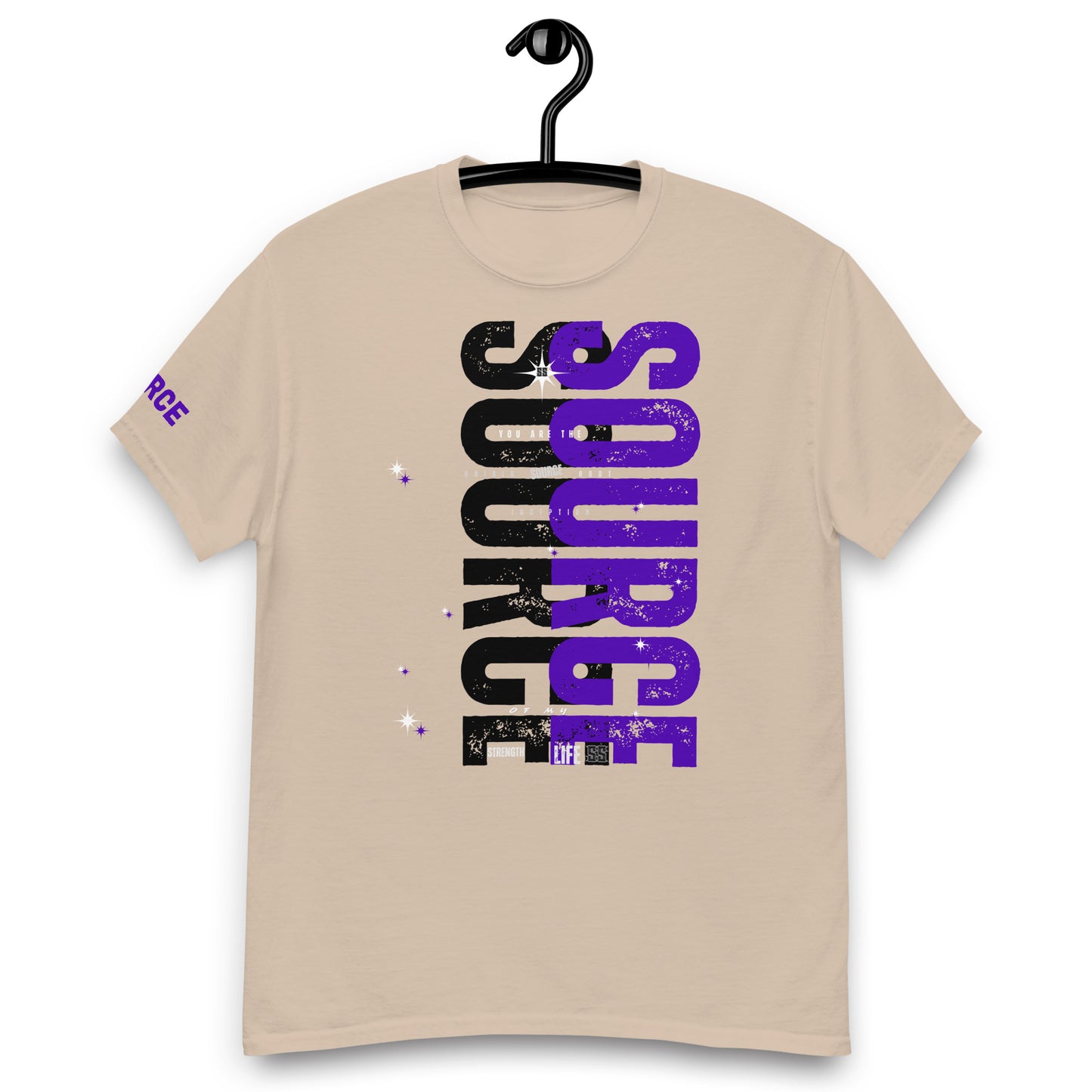 SOURCE Life and Strength Typography Accent Purple Tee