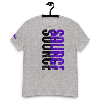 SOURCE Life and Strength Typography Accent Purple Tee